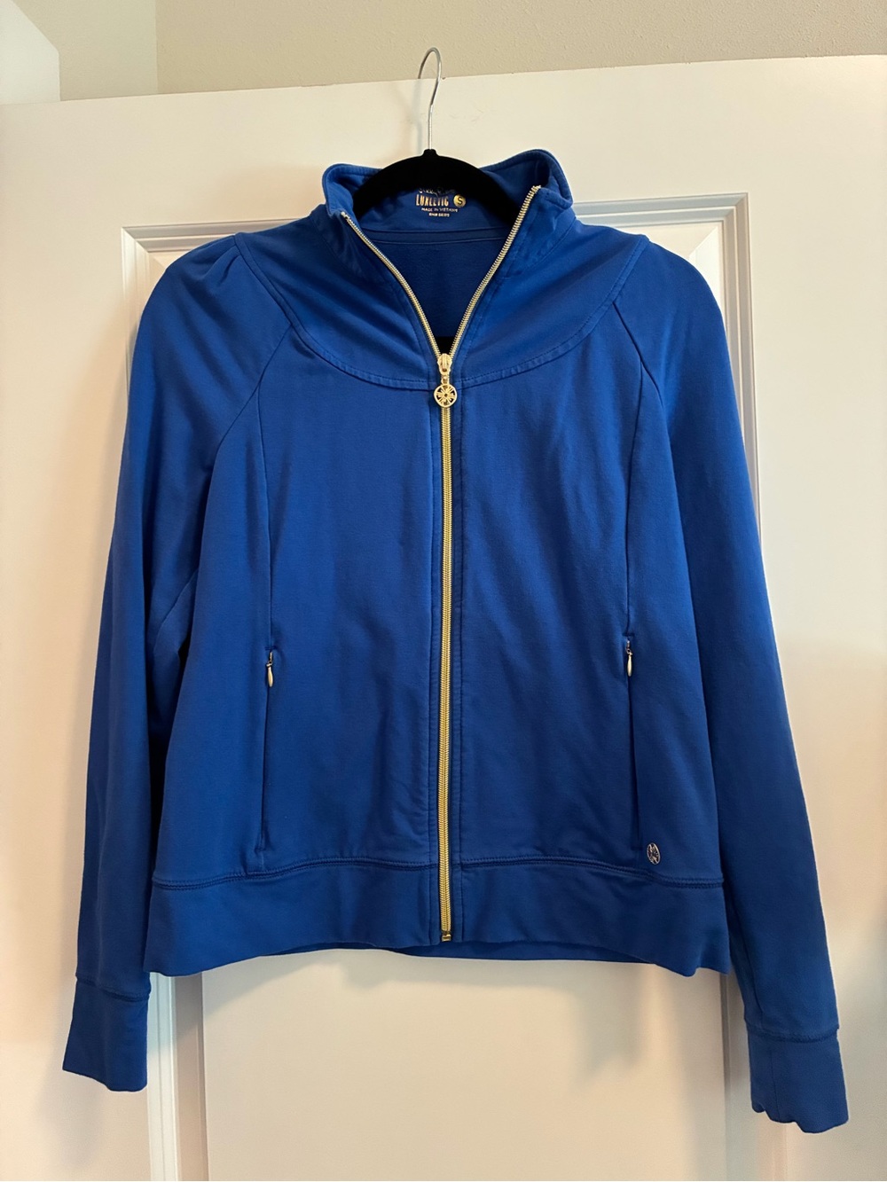 Lilly Pulitzer Royal Blue Zip-Up Bomber Jacket